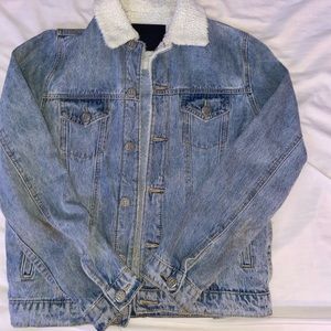 Washed Denim Blue Lined Denim Jacket❄️